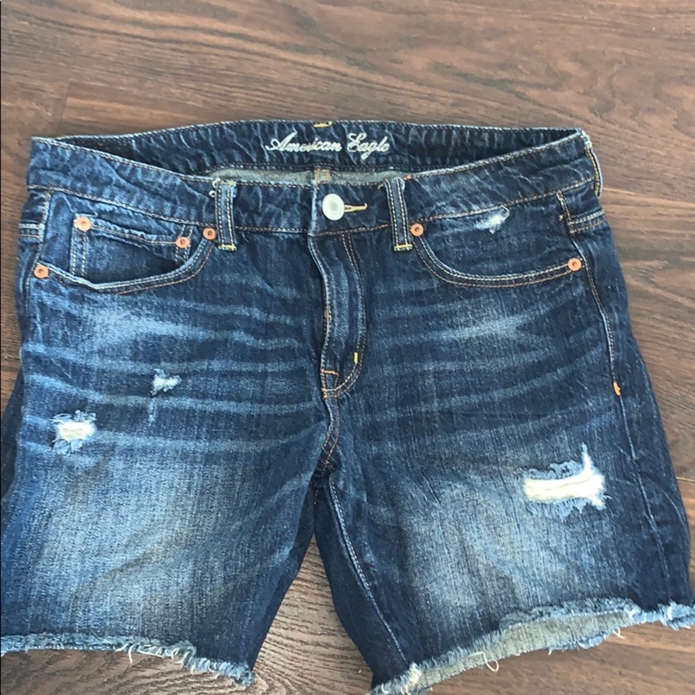 American Eagle Bermuda Style Ripped Shorts